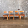 Set Of 4 Mid Century Modern Oak Dining Chairs Product Image
