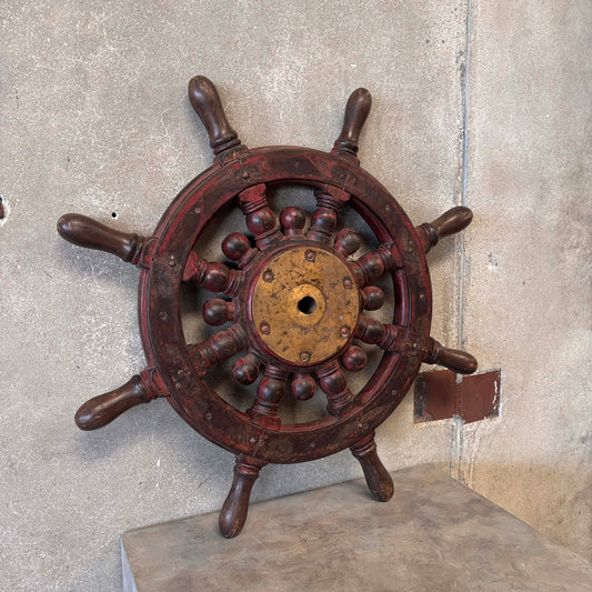 Antique Brass Steering Wheel