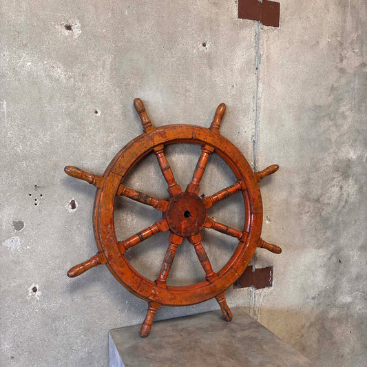 Antique Brass Steering Wheel