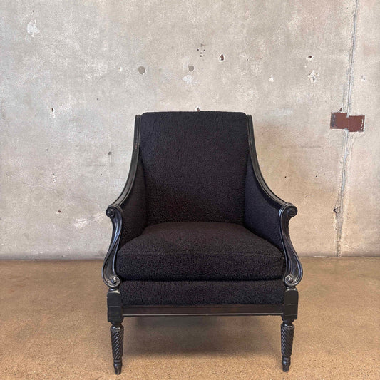 1950's Chair Custom Upholstered In Black Laqure