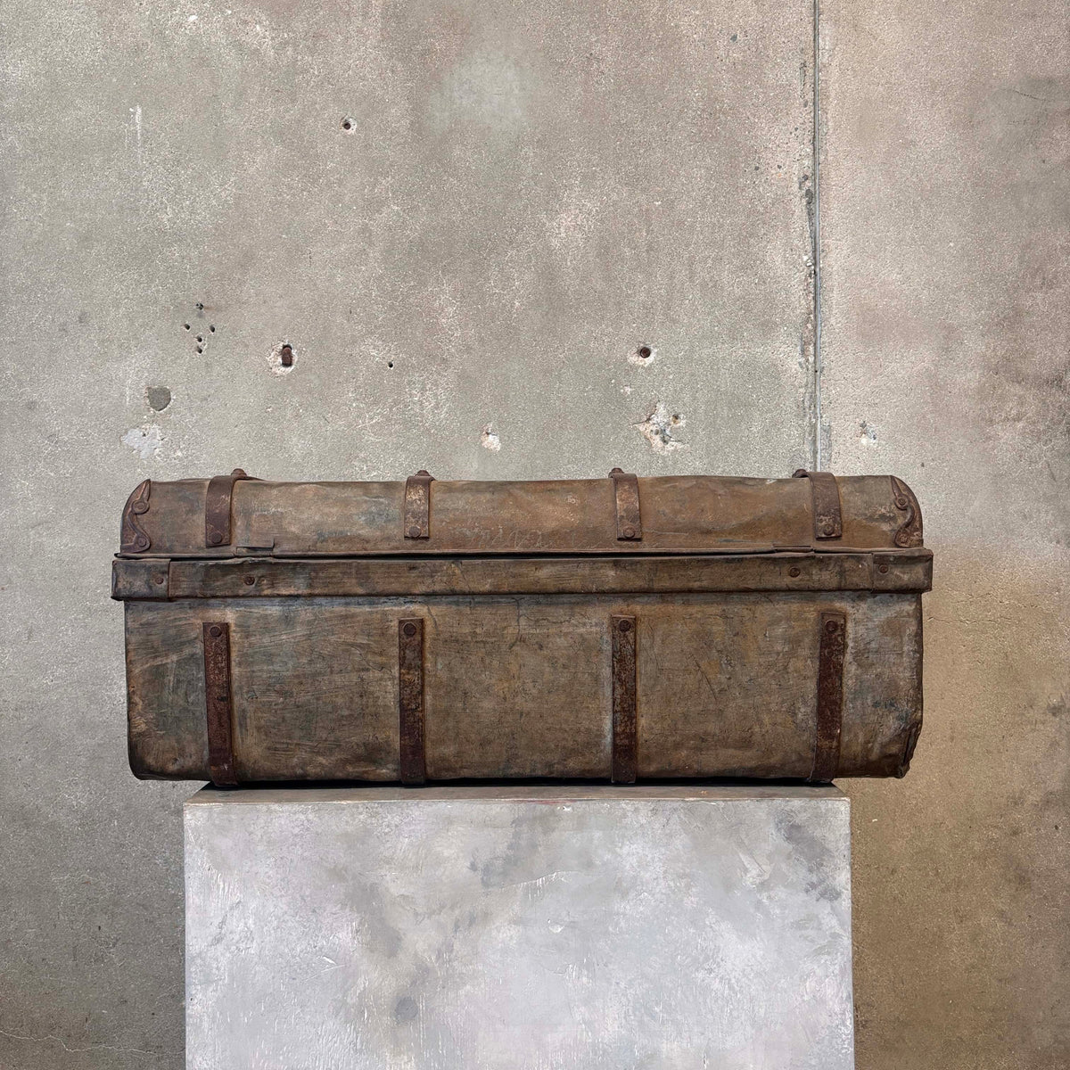 Antique Metal Trunk