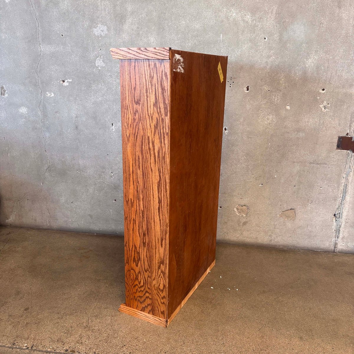 Vintage Oak Lawyer Bookcase 4 tier Cabinet #3