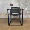 Postmodern Black Leather + Metal Armchair By Radboud Van Beekum For Pastoe Product Image