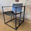 Postmodern Black Leather + Metal Armchair By Radboud Van Beekum For Pastoe Product Image