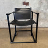 Postmodern Black Leather + Metal Armchair By Radboud Van Beekum For Pastoe Product Image