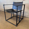 Postmodern Black Leather + Metal Armchair By Radboud Van Beekum For Pastoe Product Image