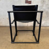 Postmodern Black Leather + Metal Armchair By Radboud Van Beekum For Pastoe Product Image