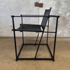 Postmodern Black Leather + Metal Armchair By Radboud Van Beekum For Pastoe Product Image