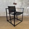 Postmodern Black Leather + Metal Armchair By Radboud Van Beekum For Pastoe Product Image