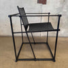 Postmodern Black Leather + Metal Armchair By Radboud Van Beekum For Pastoe Product Image