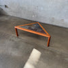 Teak + Slate Corner Table/ Coffee Table By Hasleu, Denmark 1970s. Product Image