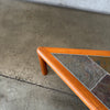 Teak + Slate Corner Table/ Coffee Table By Hasleu, Denmark 1970s. Product Image