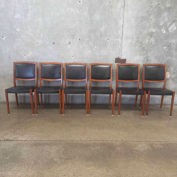 Set of (6) MCM Teak Dining Chairs By Svegards Markaryd Sweden Original Product Image