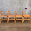 Set of 4 Light Oak Modern Chairs Made In Italy Product Image