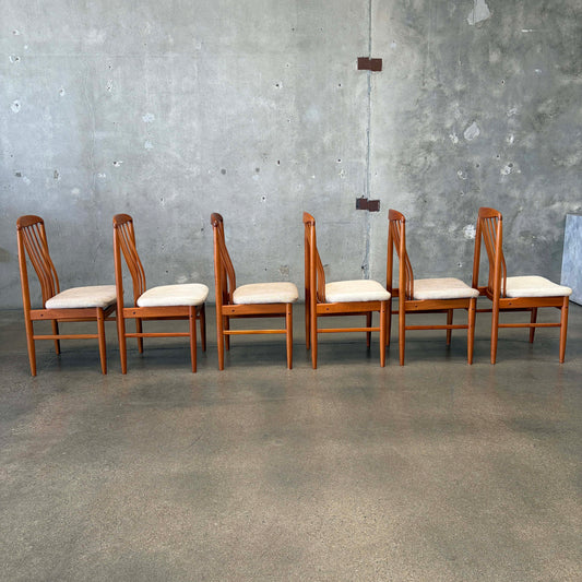 Set of 6 Mid Century Teak Dining Chairs
