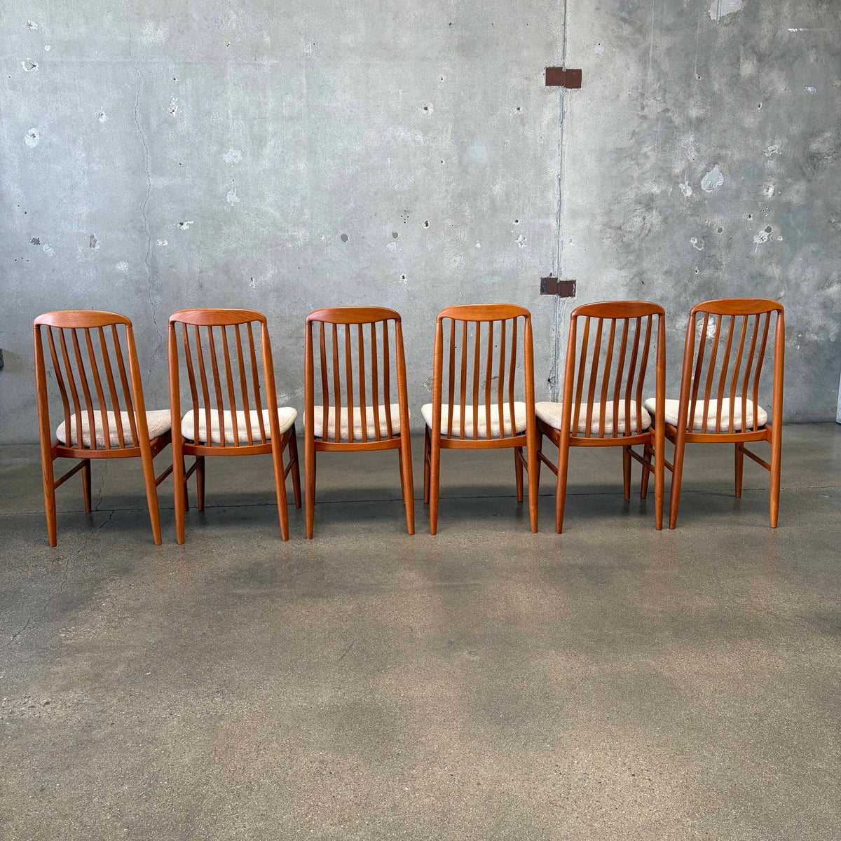 Set of 6 Mid Century Teak Dining Chairs