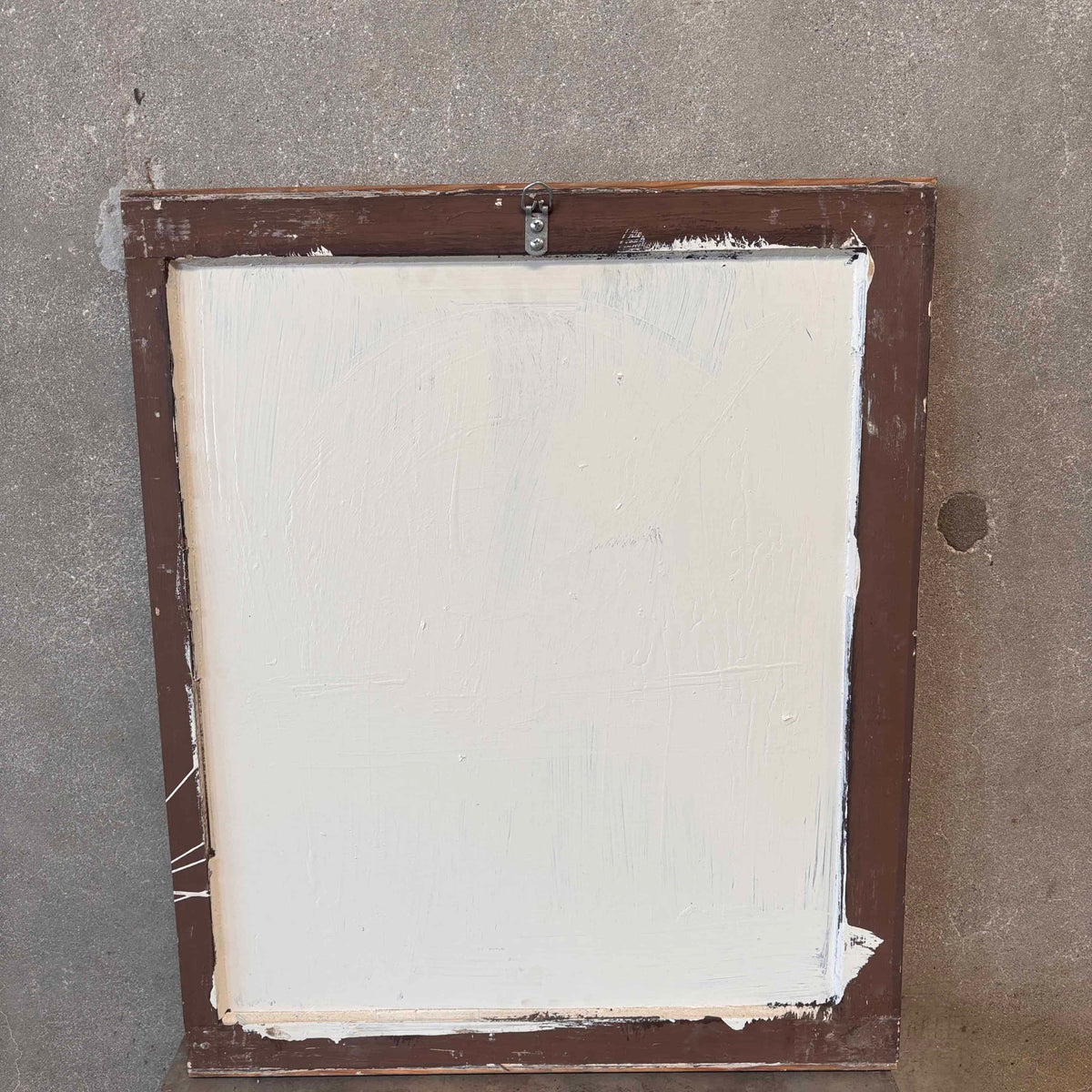 Antique Reverse Painted Window Welcome To The Lake