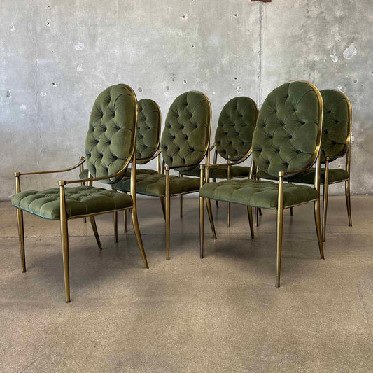 Set of 6 1970's Mastercraft Dining Chairs Designed By Bernhard Rohne