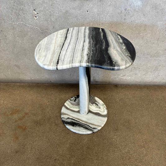 Marble Side/ Cocktail Table With Boomerang Shape Top