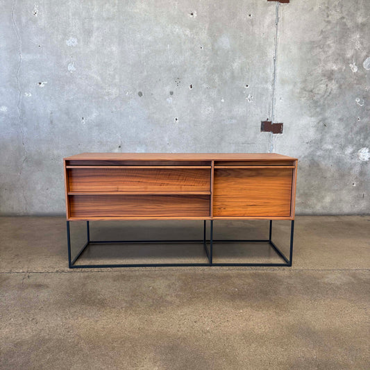 Walnut + Steel "Rule 1 Door" Credenza By Blu Dot