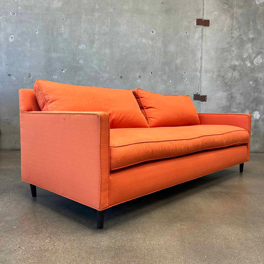Mid Century Modern Upholstered Sofa All Down Cushions