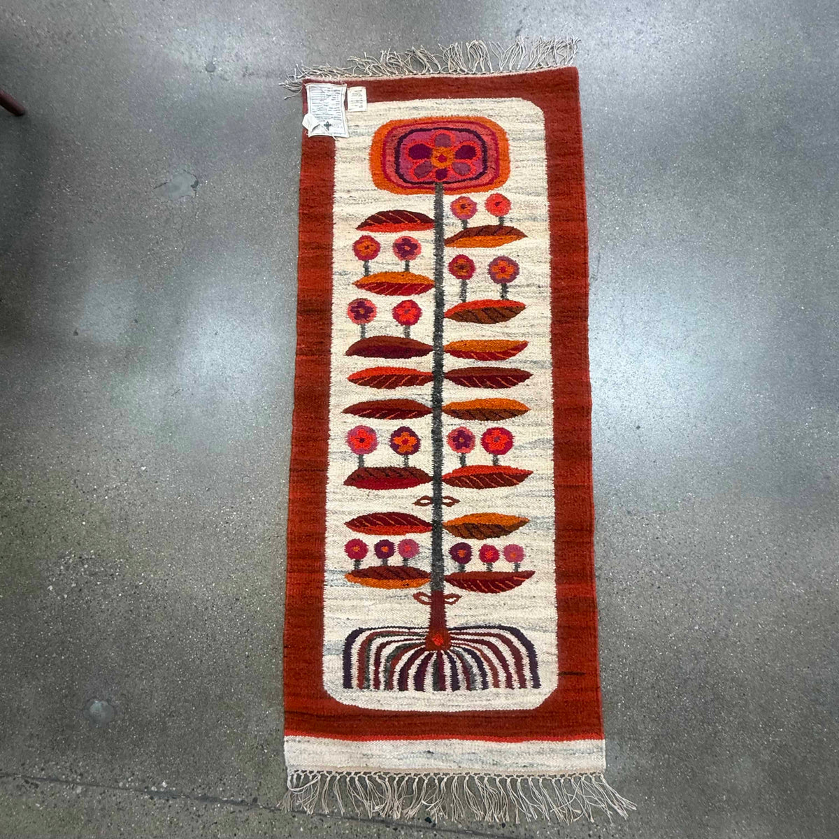1955 Polish Evelyn Ackerman Style Handwoven Rug