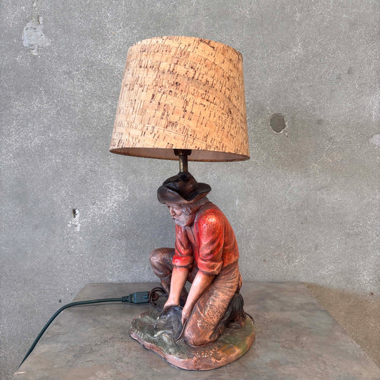 Florentine Art Studio Western Lamp Johnny Prospector 1971