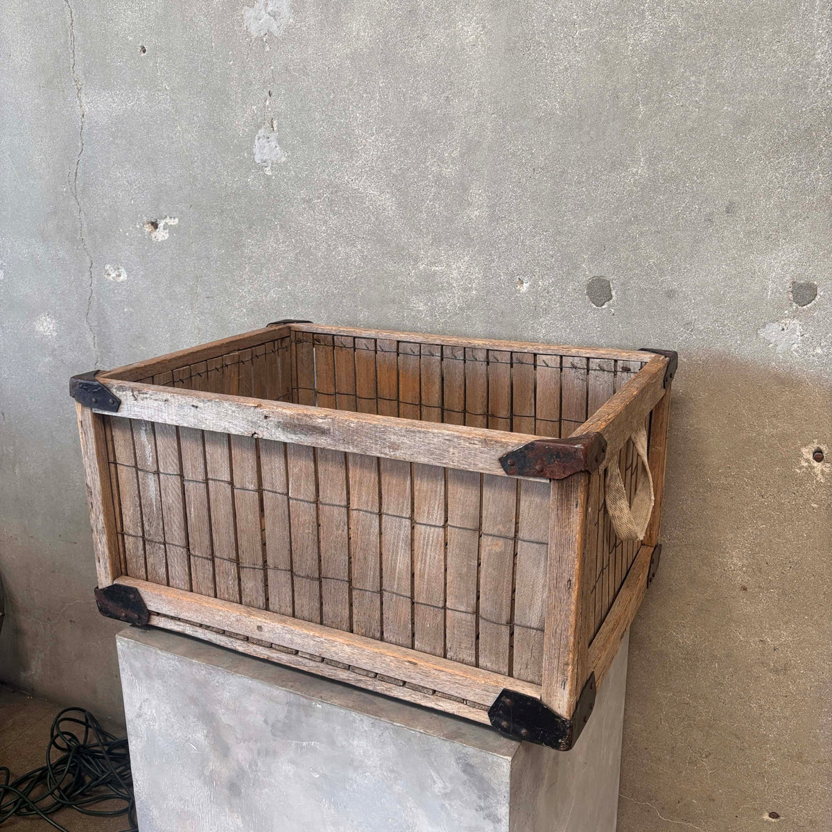 Large Wood Factory Crate 1940's