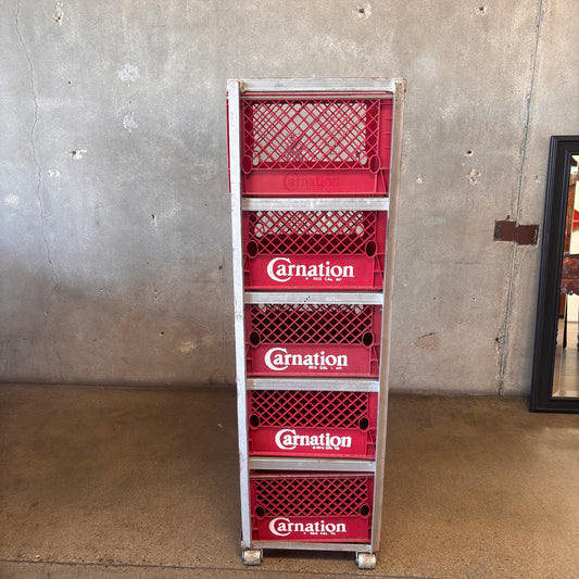 Tall Industrial Milk Crate - Grey