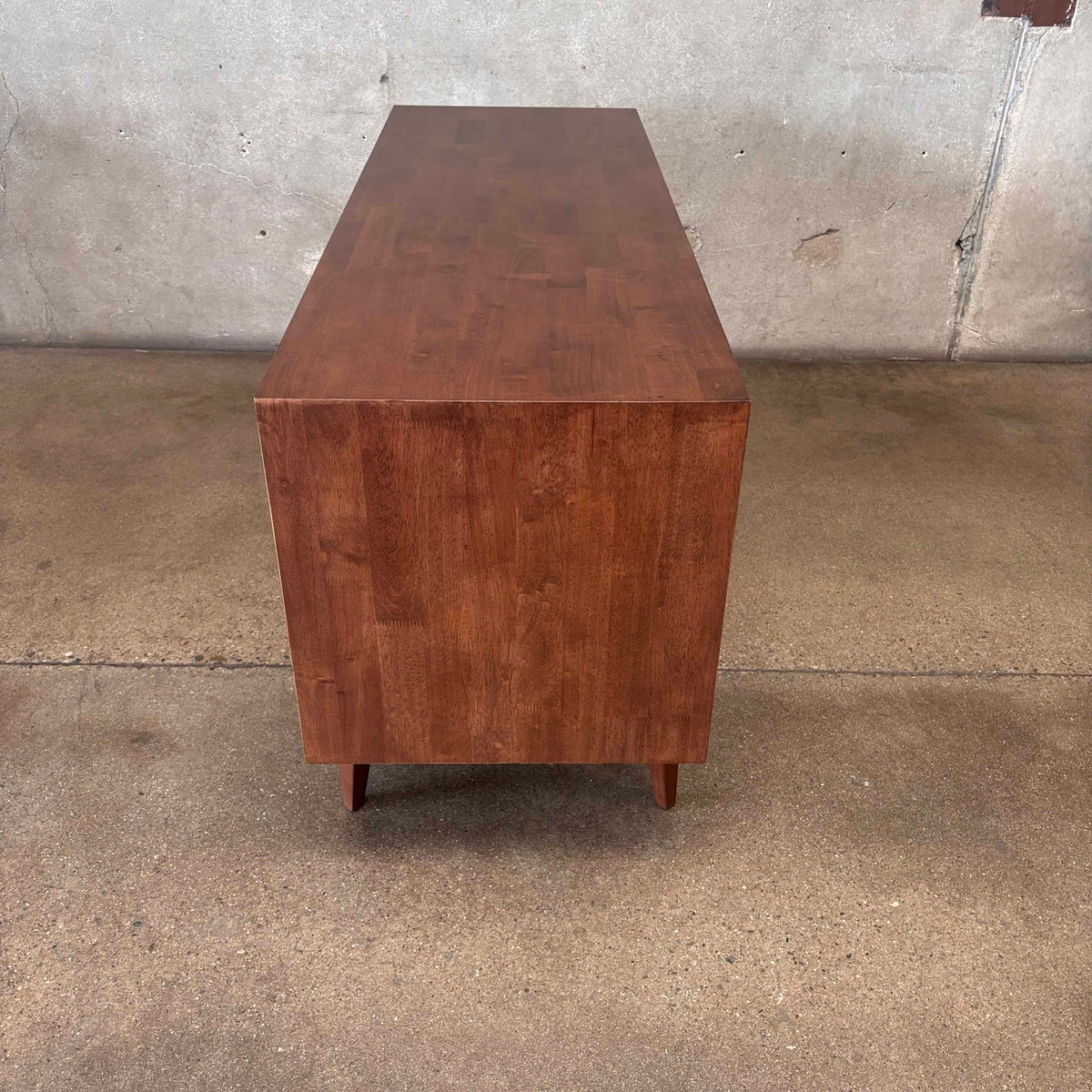 Dwell Wide Chest Solid Rubberwood With Walnut Finish