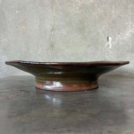Vintage Large Centerpiece Studio Pottery Brown