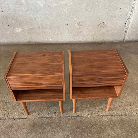 Modern Walnut Nightstands