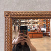 Vintage Rectangular Beveled Wall Mirror with Carved Gilded Wood Frame
