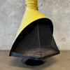 Vintage Mid Century Modern Lemon Grass Majestic "Firehood" Fireplace