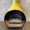 Vintage Mid Century Modern Lemon Grass Majestic "Firehood" Fireplace