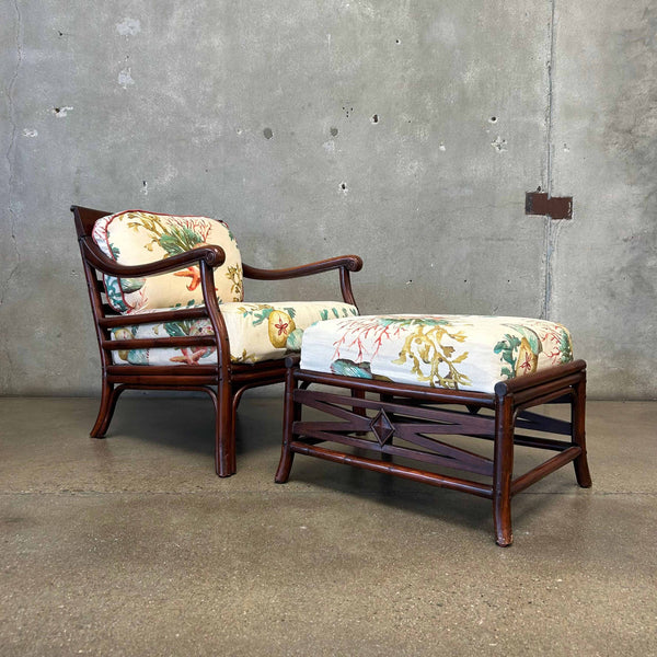 Palecek Chair & Ottoman