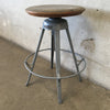 Original Industrial Adjustable Height Shop Stool By Hamilton Economy