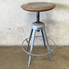 Original Industrial Adjustable Height Shop Stool By Hamilton Economy