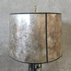 1970's Chrome Tube Table Lamp with Mica Shade