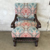 Antique English Oak Barley Twist Arm Chair #1