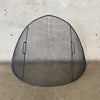 Vintage Mid Century Modern Orange Porcelain Enamel Finish Conical Fireplace