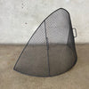 Vintage Mid Century Modern Orange Porcelain Enamel Finish Conical Fireplace