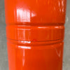 Vintage Mid Century Modern Orange Porcelain Enamel Finish Conical Fireplace