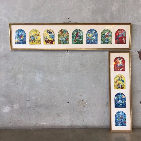 Marc Chagall Framed Stained Glass Jerusalem Windows