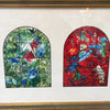 Marc Chagall Framed Stained Glass Jerusalem Windows