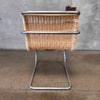 Early 1970's Miles Van Der Rohe Chrome & Rattan For Knoll MR20 Chair