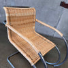 Early 1970's Miles Van Der Rohe Chrome & Rattan For Knoll MR20 Chair