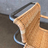 Early 1970's Miles Van Der Rohe Chrome & Rattan For Knoll MR20 Chair