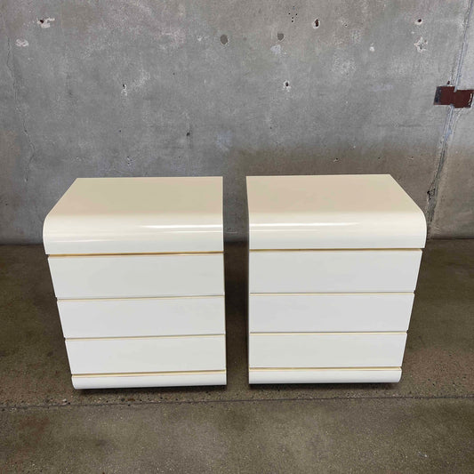 Post Modern Waterfall Nightstands