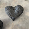 Vintage Black Clay Pottery Hand Made Heart Collection Product Image